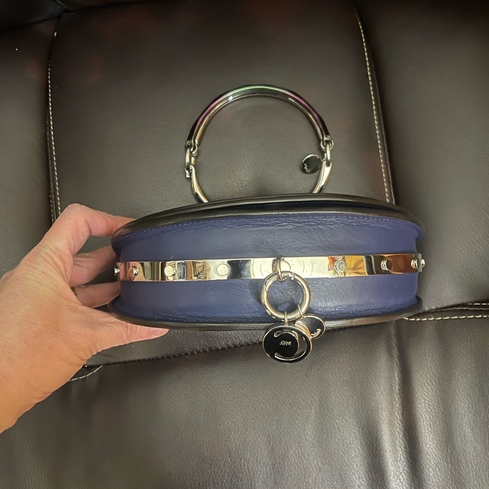 Chloe Bracelet Navy Handbag with strap - Picture 4 of 9